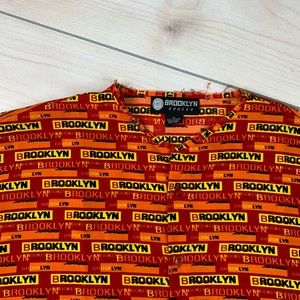 Brooklyn Xpress red and orange Brooklyn button up